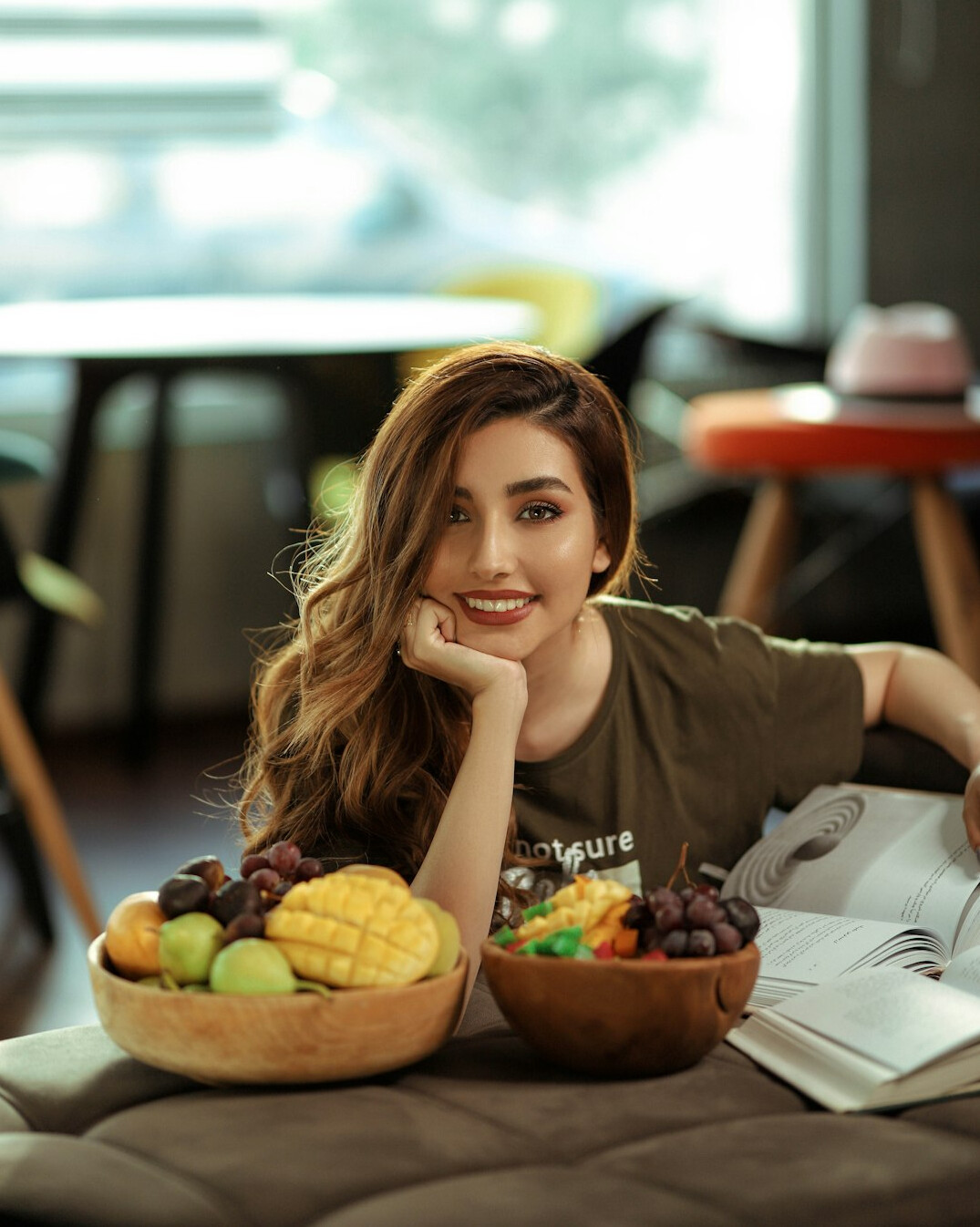 Portrait of a smiling woman nutritionist