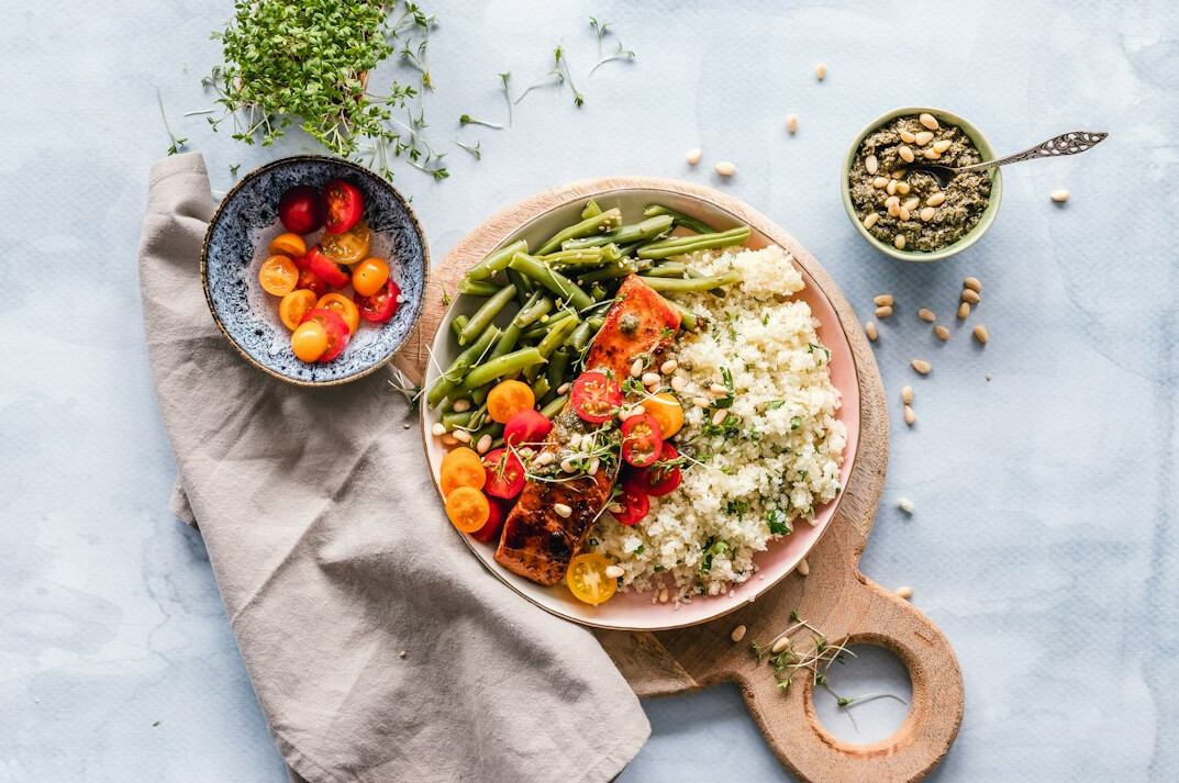 healthy meal with greens