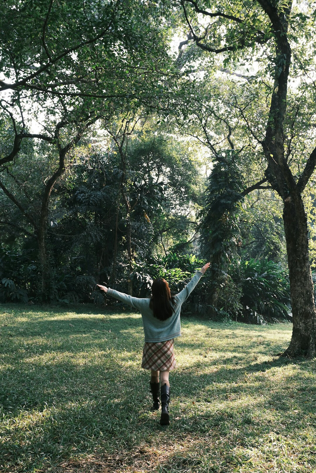 woman enjoying nature walk