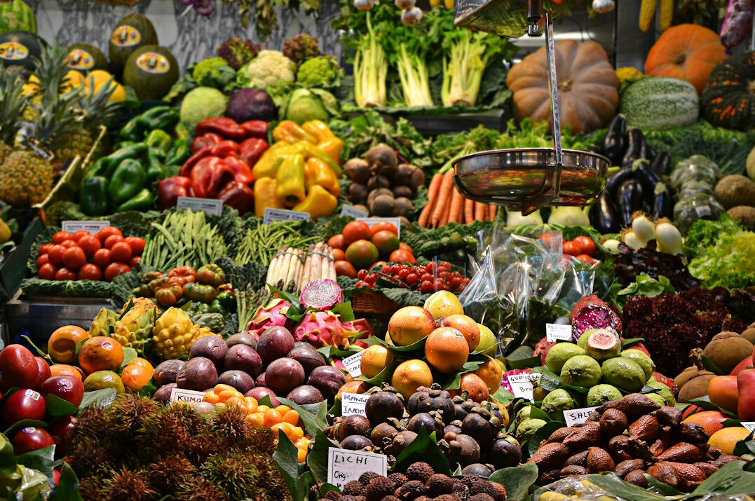 fresh fruits and vegetables for skin