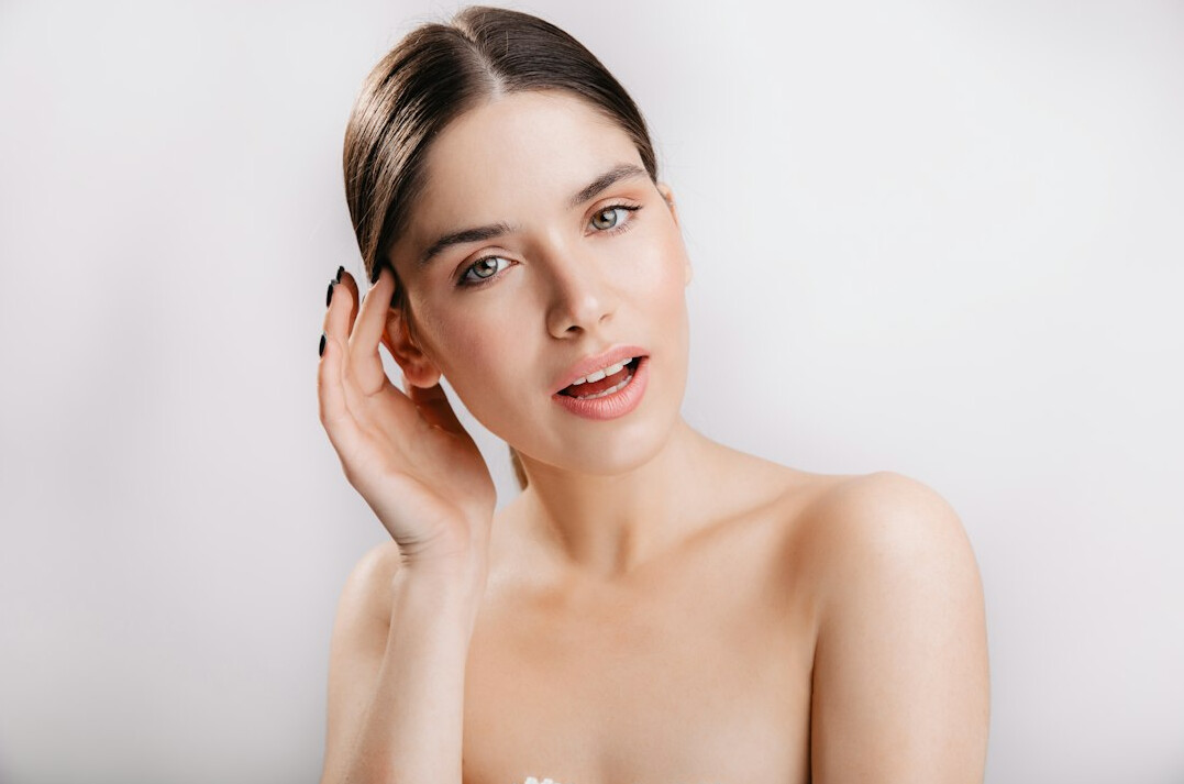 young woman with youthful skin